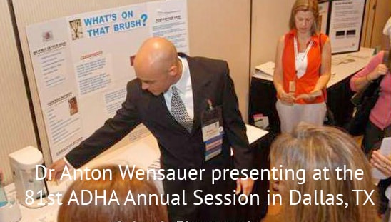 Dr Anton Wensauer presenting at the 81st ADHA Annual Session in Dallas, TX