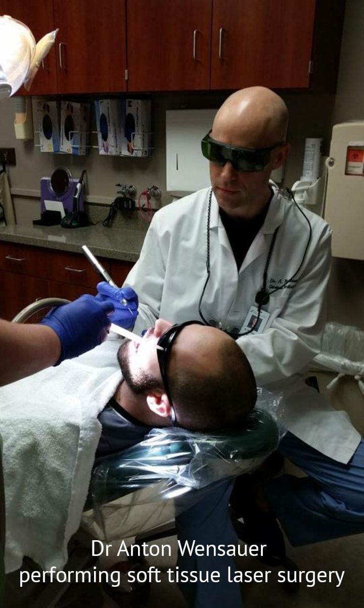 Dr Anton Wensauer performing soft tissue laser surgery